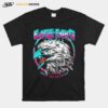 Power And Dominance Eagle Fang Karate Cobra Kai Blue Pink Neon Retro T-Shirt