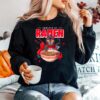 Powered By Ramen Japanese Anime Funny Robot Ramen Noodles Sweater