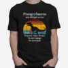 Prangrysaurus Definition Funny Dinosaur Pregnancy Vintage T-Shirt