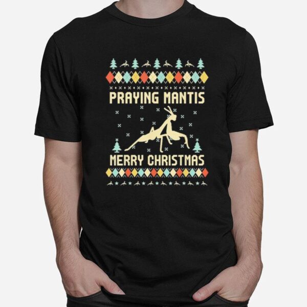 Praying Mantis Ugly Christmas T-Shirt