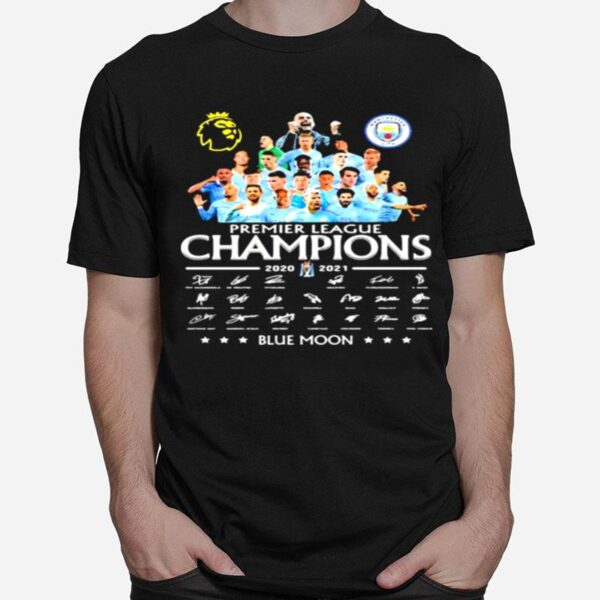 Premier League Champions Blue Moon Signature T-Shirt