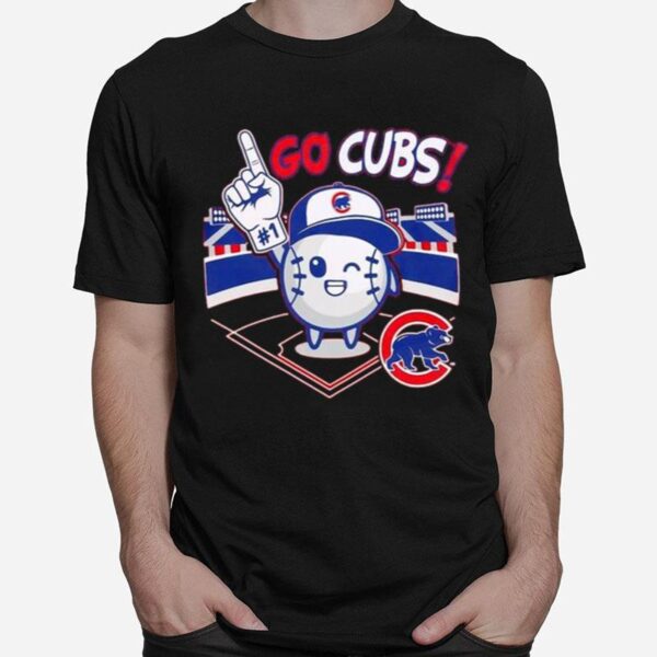 Preschool Chicago Cubs Red Ball Boy Go Cubs T-Shirt