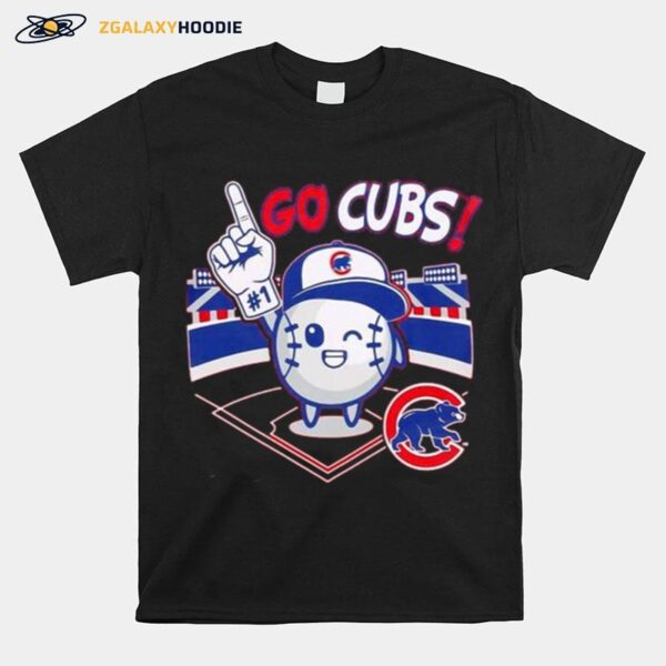 Preschool Chicago Cubs Red Ball Boy Go Cubs T-Shirt