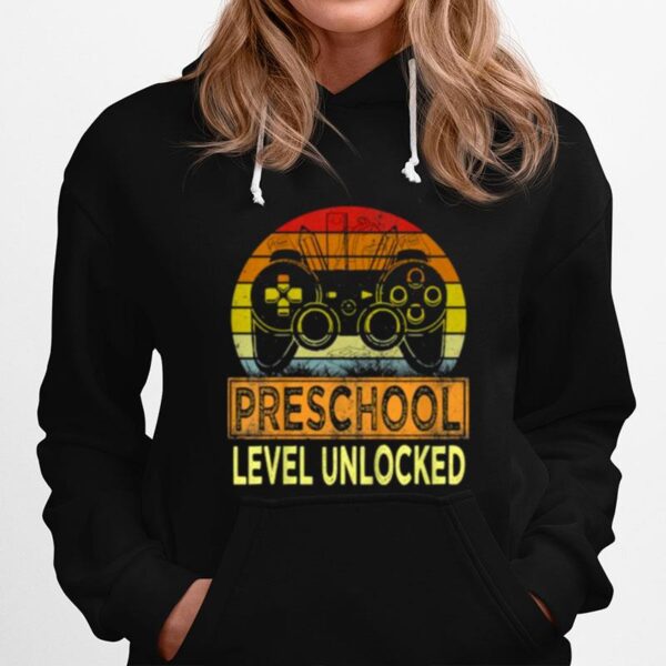 Preschool Level Unlocked Video Game Back To School Vintage Hoodie