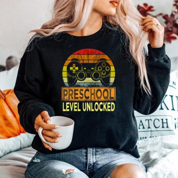 Preschool Level Unlocked Video Game Back To School Vintage Sweater