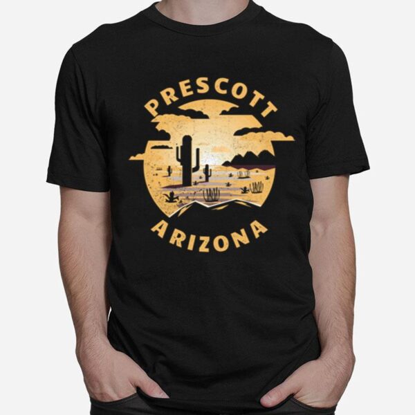 Prescott Arizona Desert Illustration Vintage Souvenir T-Shirt
