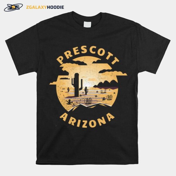 Prescott Arizona Desert Illustration Vintage Souvenir T-Shirt