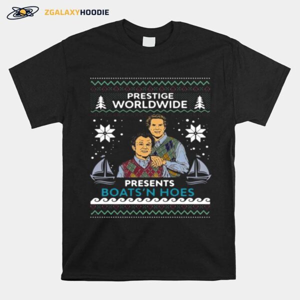 Prestige Worldwide Presents Boats N Hoes Ugly Christmas T-Shirt