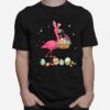 Pretty Easter Flamingo With Easter Basket T-Shirt