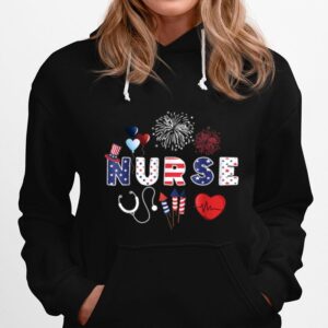 Pride Nurse Usa Flag Stethoscope Patriotic Nurse 4Th Of July T B09Zp631Zl Hoodie