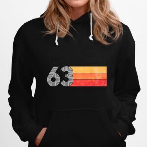 Prisma Retro Born In 1963 Tricolor Banner 56Th Birthday Hoodie