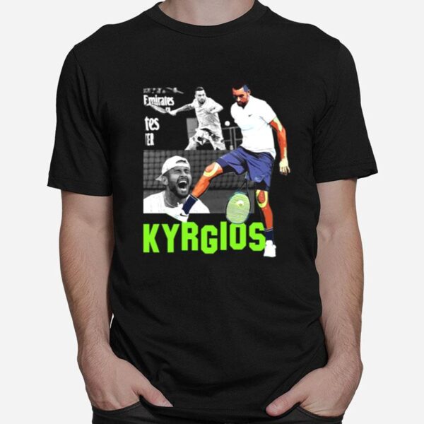 Pro Tennis Player Nick Kyrgios Retro T-Shirt