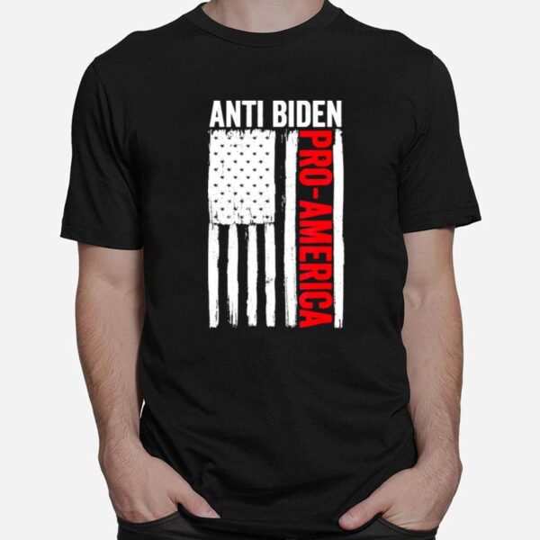 Pro Trump 2024 Election Anti Biden Flag Usa American T-Shirt