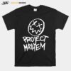 Project Mayhem White Fight Club Tyler Durden T-Shirt