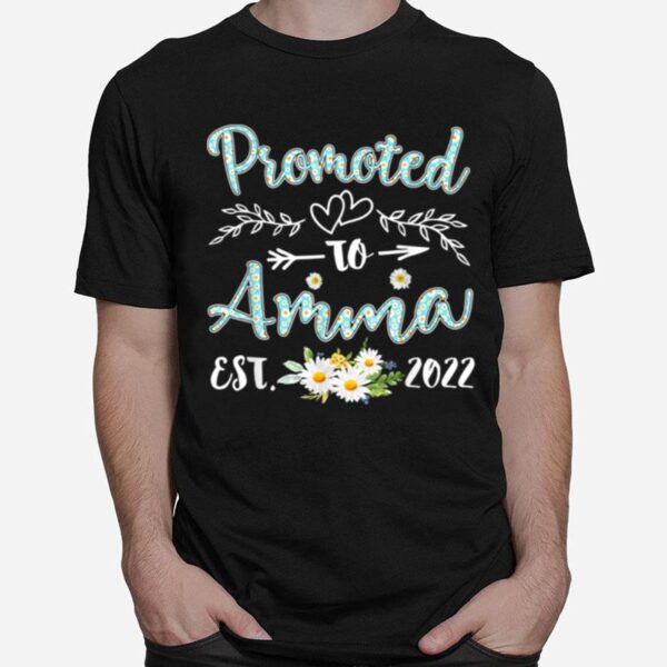 Promoted To Amma Est 2022 Daisy Decor T-Shirt