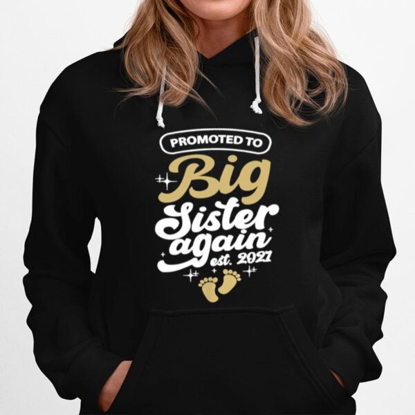 Promoted To Big Sister Again Pregnancy Announcement Hoodie