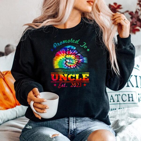 Promoted To Uncle 2023 First Time Uncle Fathers Day Sweater