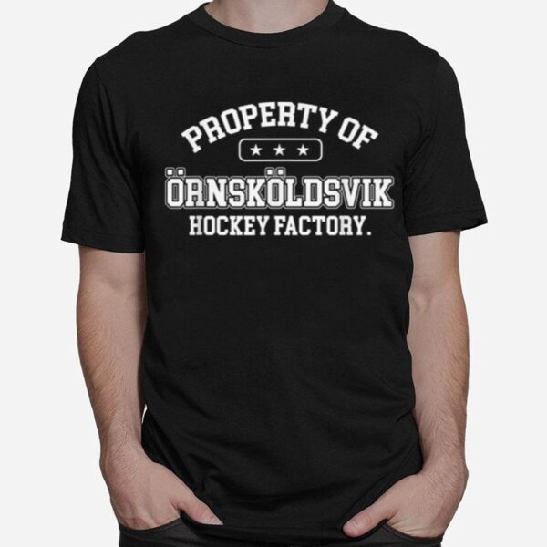 Property Of Ornskoldsvisk Hockey Swedish Jersey Tres Kronor T-Shirt