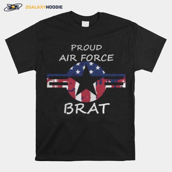 Proud Air Force Brat Painted American Flag Roundel Star T-Shirt