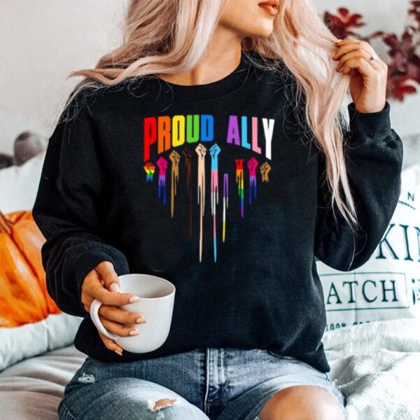 Proud Ally Lgbt Black Matter Live Sweater