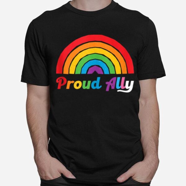 Proud Ally Lgbtqi Transgender Flag T-Shirt