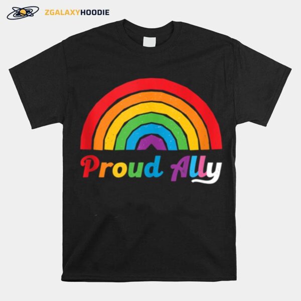 Proud Ally Lgbtqi Transgender Flag T-Shirt