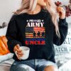 Proud Army National Guard Uncle Us Flag Gift Patriotic Day Sweater