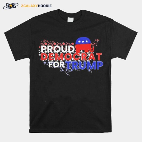 Proud Democrats For Trump Flag Us T-Shirt