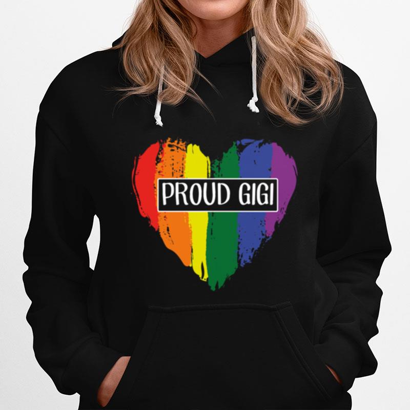 Proud Gigi Heart Grandma Lgbt Hoodie