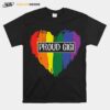 Proud Gigi Heart Grandma Lgbt T-Shirt