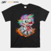 Scary Clown Halloween Mad Evil Clown Face T-Shirt