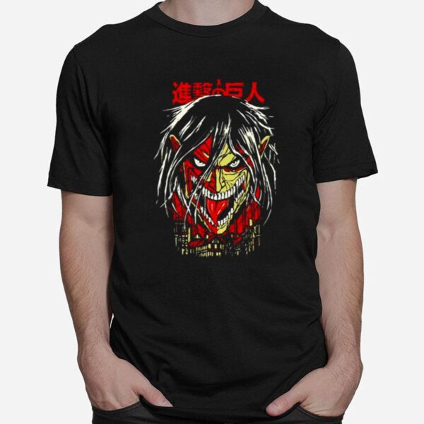 Scary Design Eren Yeager Attack On Titan T-Shirt