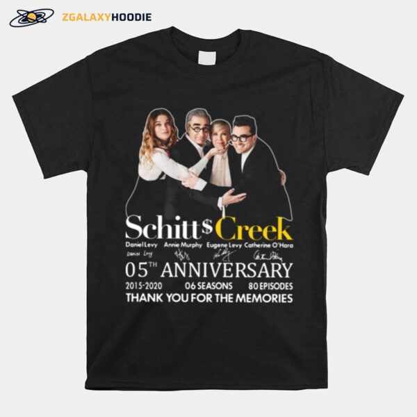 Schitt Creek 05Th Anniversary Thank You For The Memories Signature T-Shirt