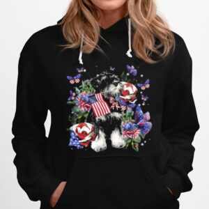 Schnauzer Only One Nation I Love American Flag Hoodie