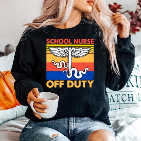 School Nurse Off Duty Emt Vintage Sweater