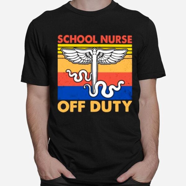 School Nurse Off Duty Emt Vintage T-Shirt