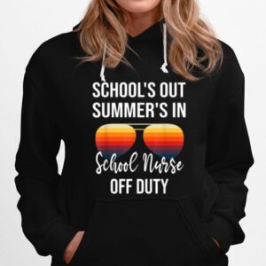 School Nurse Off Duty Retro Sunglasses Hoodie