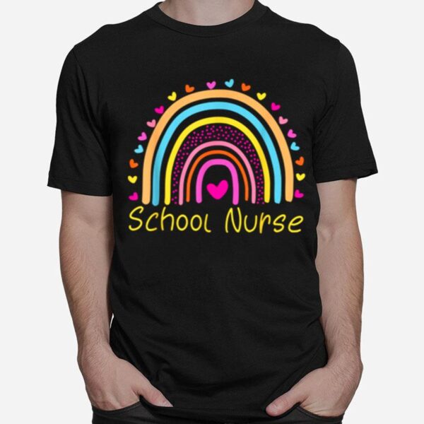 School Nurse Rainbow Nurse T-Shirt