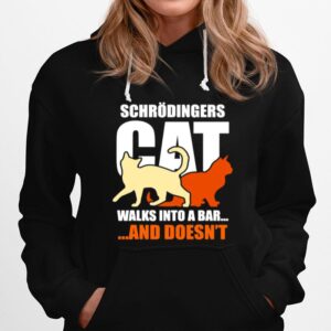 Science Theoretical Physics Schrodinger Cat Walks Into A Bar And Doesnt Hoodie