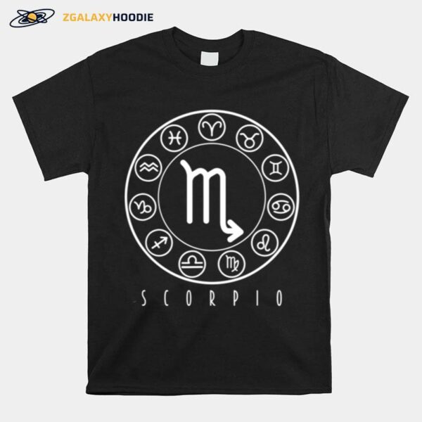 Scorpio Zodiac Sign Horoscope Symbol Astrological Signs T-Shirt