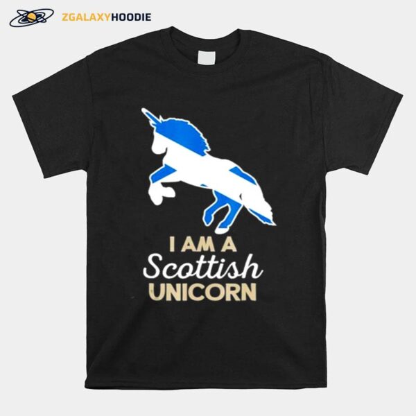 Scotland Flag Scottish Unicorn Casual T-Shirt