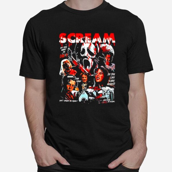 Scream Movie Horror Movie Fan Style 2022 Retro T-Shirt