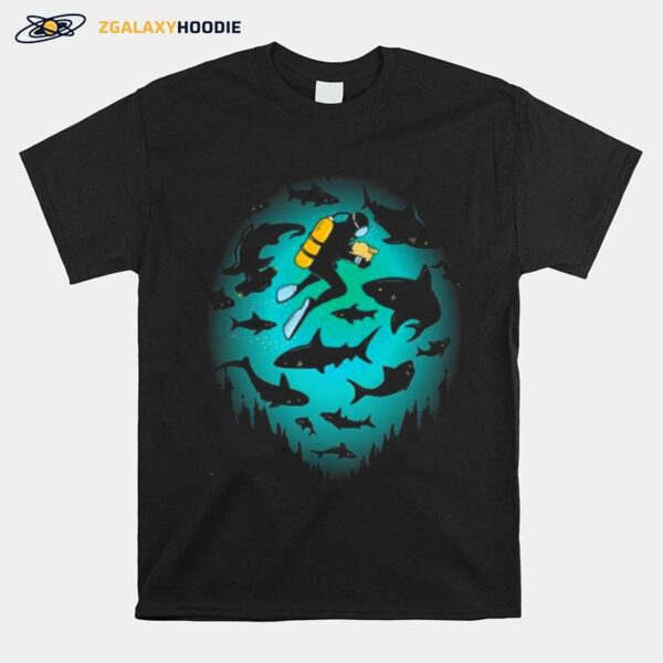 Screwed Funny Shark Scuba Diving T-Shirt