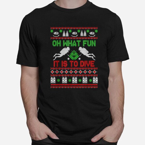 Scuba Diving Diver Ugly Christmas Xmas T-Shirt