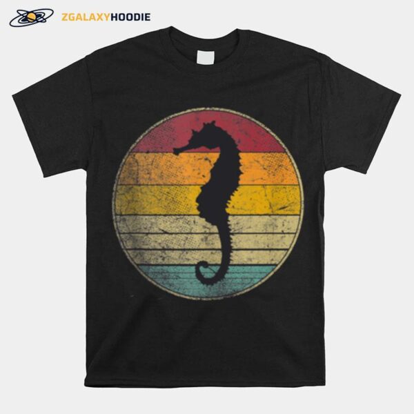 Seahorse Fish Nature Ocean Sea Vintage Distressed Retro T-Shirt