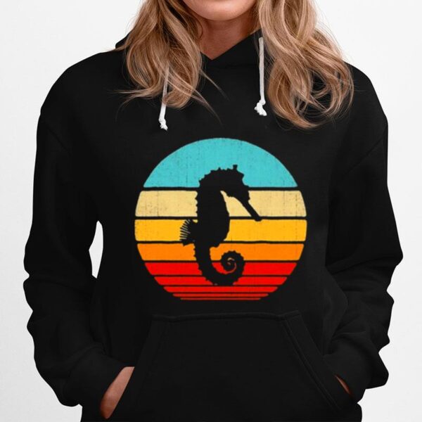 Seahorse Retro Vintage 60S 70S Sea Animal Hoodie