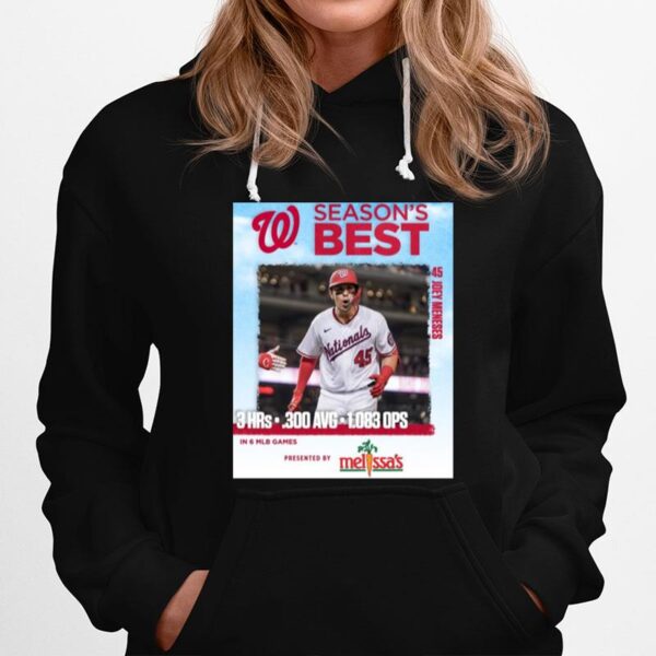 Season Best 45 Joey Meneses In 6 Mlb Games Presented By Melissas Hoodie