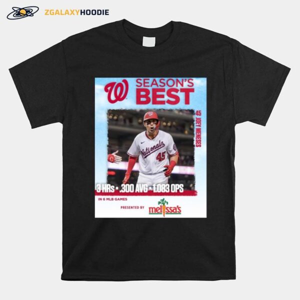 Season Best 45 Joey Meneses In 6 Mlb Games Presented By Melissas T-Shirt