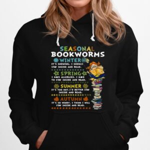 Seasonal Bookworms Winter Spring Summer Autumn Hoodie