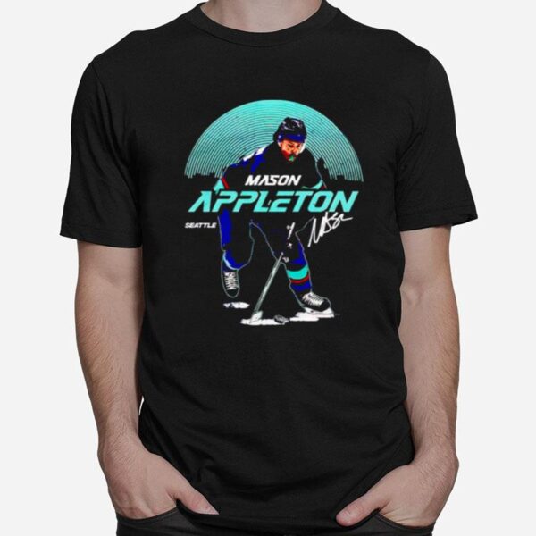 Seattle Hockey Mason Appleton Skyline Signature T-Shirt